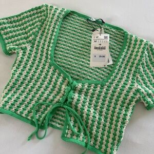 NWT Zara Crochet Crop Top